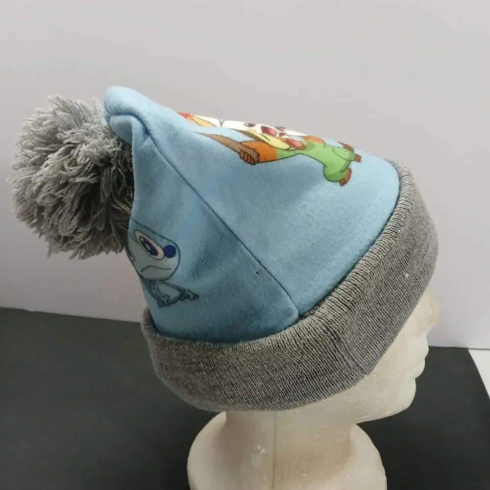 Pokémon Gray Beanie‎ Youth OSFM Grookey, Sobble, & Scorbunny Pom Pom Boggin 2021